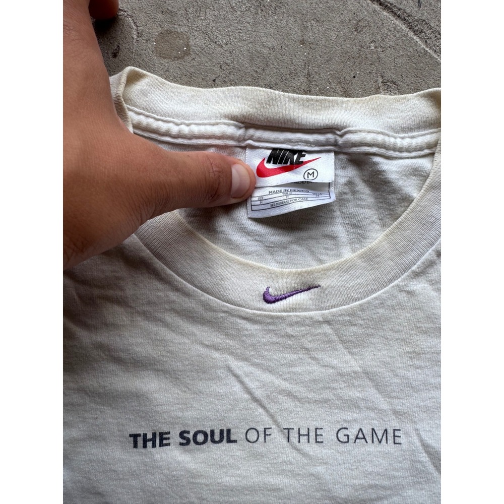 Vintage Nike Basketball Soul of the Game Graphic T-Shirt White Mens Medium